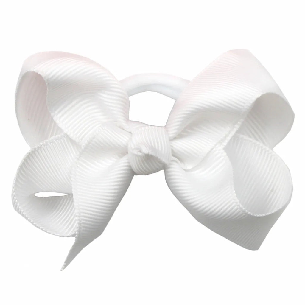 Cute Baby Girls Hair Bows Hair Ties Kids Hair Bands 3inch Bows Ponytail Holder Ties Children Kids Hair Accessories