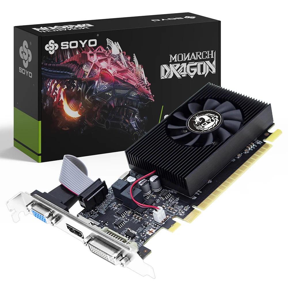 Graphics Cards SOYO NVIDIA GT730 4G GDDR3 128bit Video Card HDMI+DP+DVI For Desktop Gaming Computer Components GPU GT 730