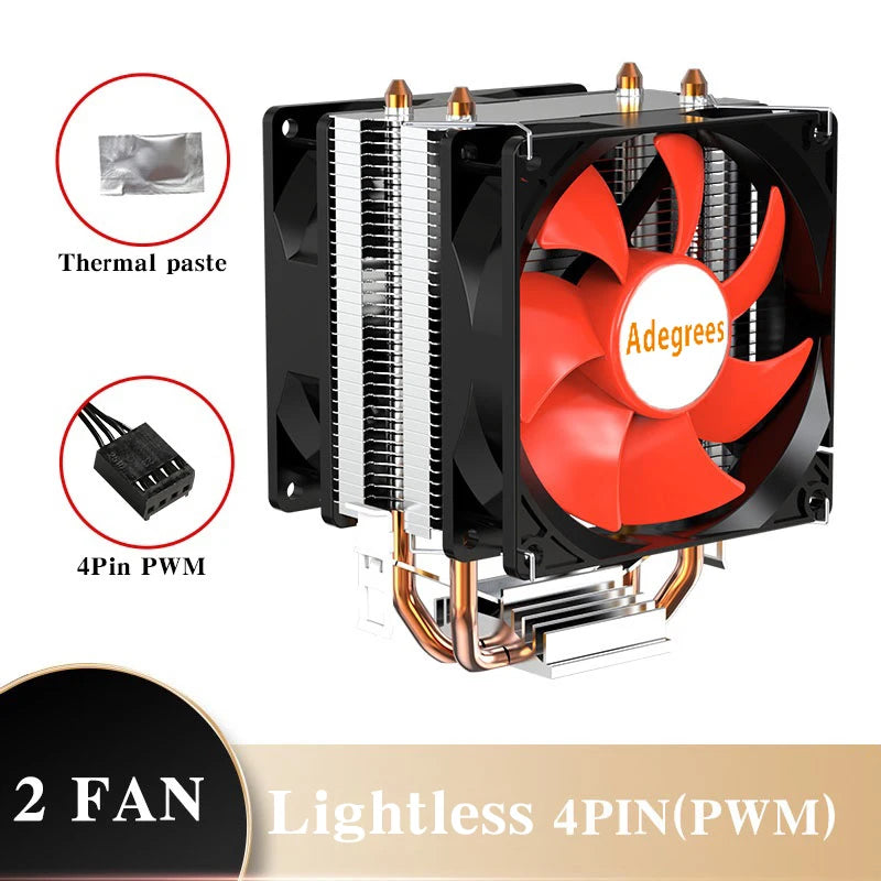 CPU Air Cooler X79 X99 3Pin PWM 4Pin Quiet Processor Cooling Fan For Intel LGA 1151 1155 1200 1700 2011 AMD AM3 AM4 PC Radiator