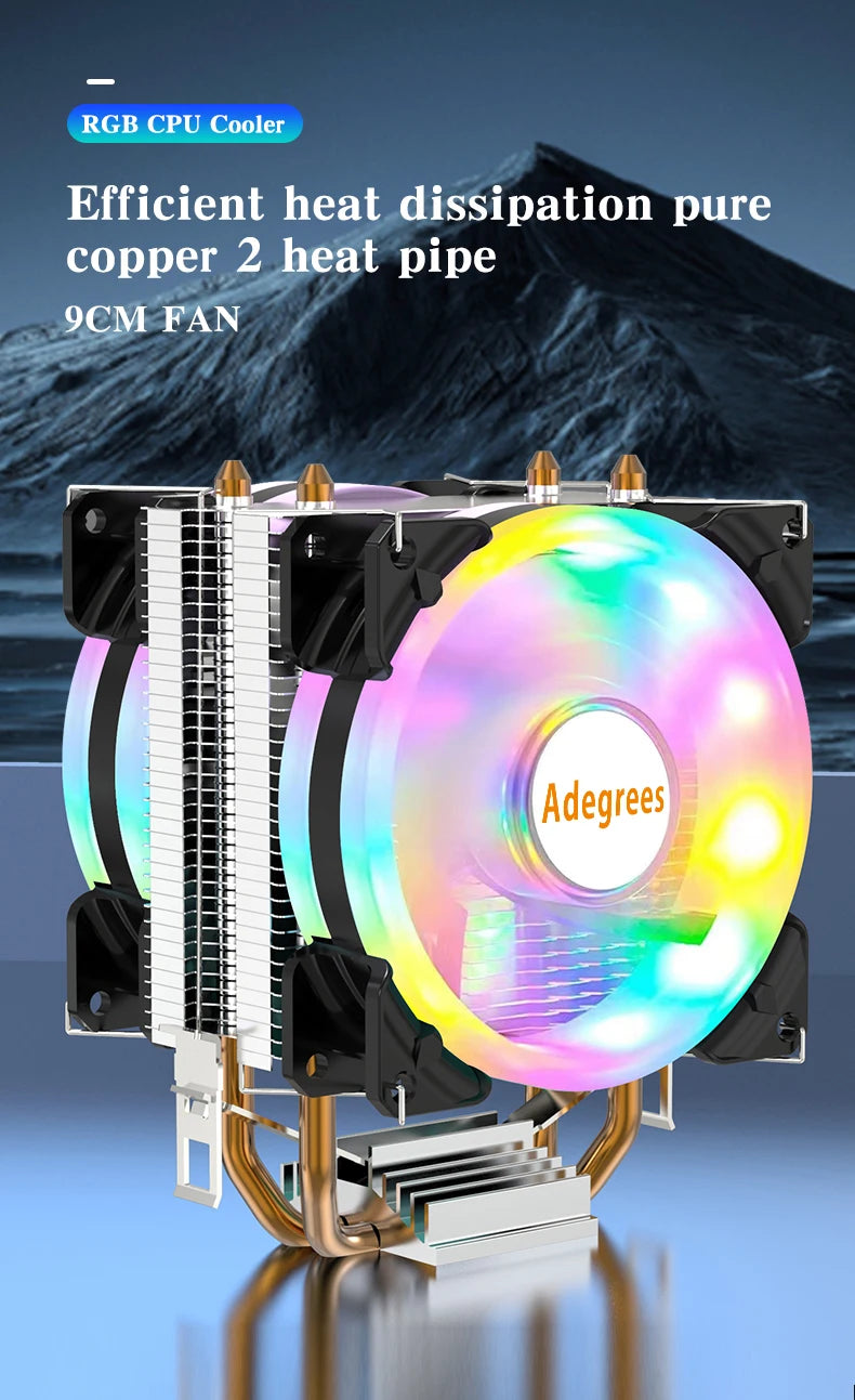 CPU Air Cooler X79 X99 3Pin PWM 4Pin Quiet Processor Cooling Fan For Intel LGA 1151 1155 1200 1700 2011 AMD AM3 AM4 PC Radiator