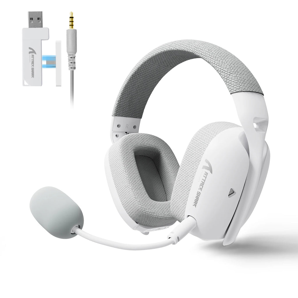 ATTACK SHARK L80PRO 3-IN-1 Gaming Headset can make more stable connection & low-latency,dual microphone design ,40mm
