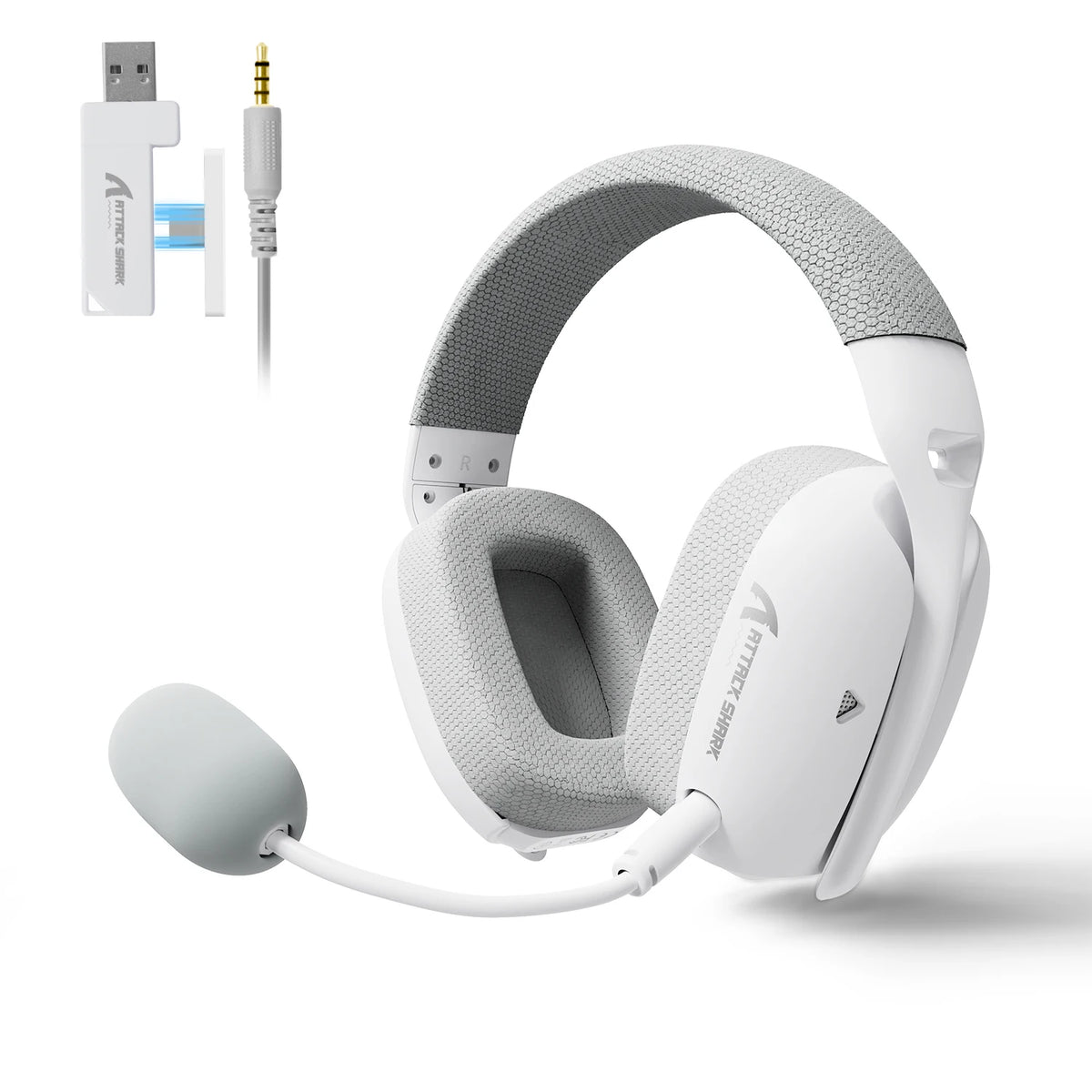 ATTACK SHARK L80PRO 3-IN-1 Gaming Headset can make more stable connection & low-latency,dual microphone design ,40mm