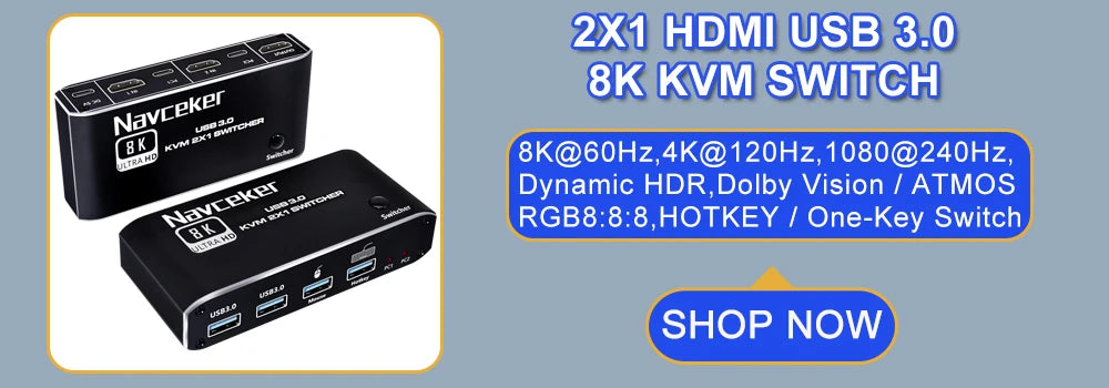 Navceker 4K HDMI-compatible Multiviewer 4x1 Quad Screen Multi Viewer 4 in 1 out Seamless HDMI Switcher with Remote for TV Laptop