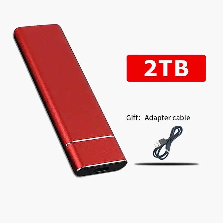 Hard Drive 2TB High-speed External SSD Portable SSD USB3.0 Solid State Disk Backup Storage for Mac/Laptop