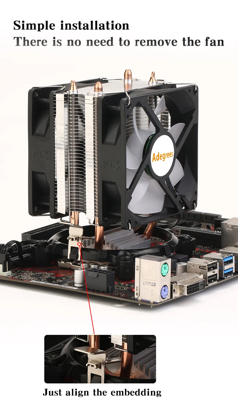 CPU Air Cooler X79 X99 3Pin PWM 4Pin Quiet Processor Cooling Fan For Intel LGA 1151 1155 1200 1700 2011 AMD AM3 AM4 PC Radiator