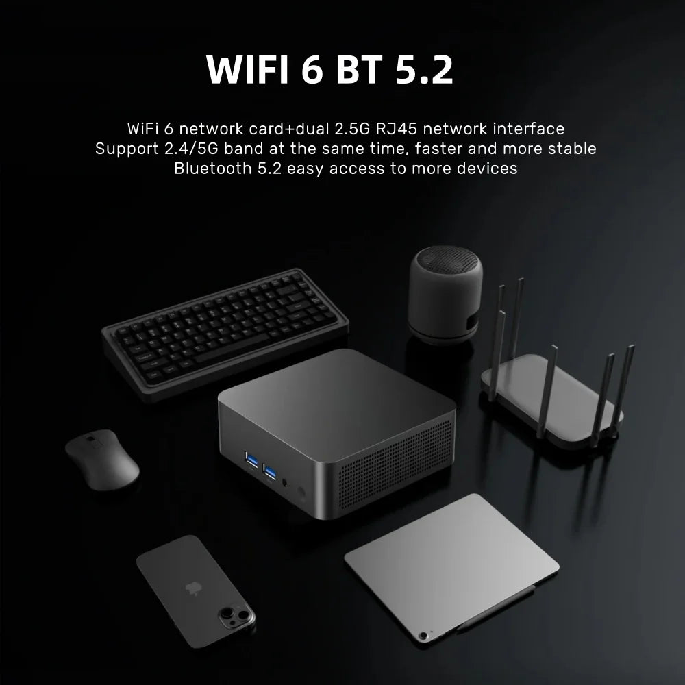 Windows 11 MiniPC Intel Core i9 10980HK Intel N150 16GB 32GB RAM WIFI6 BT5.2 4K 1TB 2TB SSD 1000Mbps Protable Gaming Computer PC
