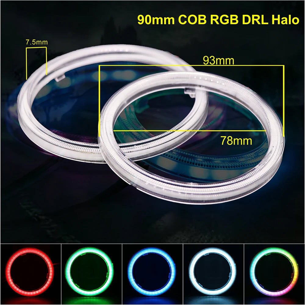 Car Headlight COB Angel Eyes Halo Rings Daytime Running Lights Fog Lights Retrofit Accessories COB Halo Rings Fog Lights COB LED